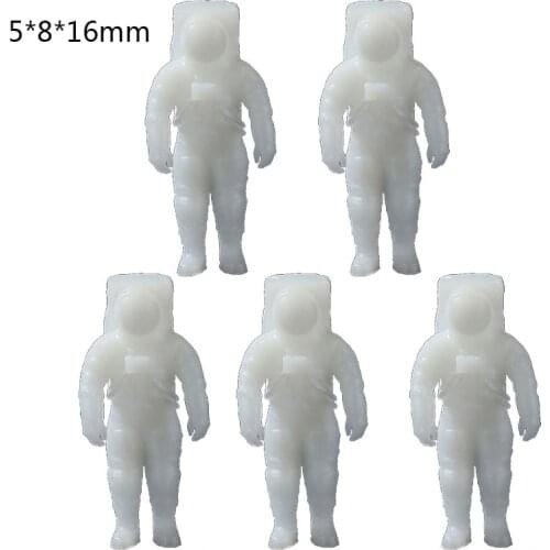 5Pcs Mini Spaceman Fillings Silicone Astronaut Modeling Planet Theme Jewelry DIY