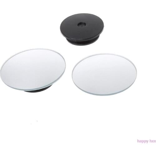 New 1 Pair 360degree Wide Angle Convex Blind Spot Mirrors Frameless Ultrathin Rearview