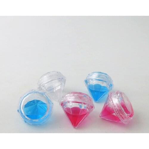 50 x 5g New Design Cute Travel Clear Diamond Make Up Cream Jar Case 5ml Small Mini Sample Cosmetic Container Pot Packaging