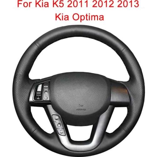 Customize Car Steering Wheel Cover For Kia K5 2011 2012 2013 Kia Optima Leather Braid For Steering Wheel