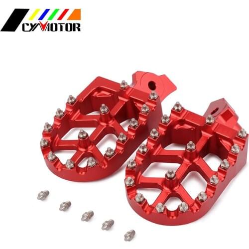 Motorcycle CNC Footpegs Pegs Footrest Foot Pegs Foot Rests For HONDA XR50R XR70 XR80 XR100 2000-2005 KAWASAKI KLR650 1987-2005