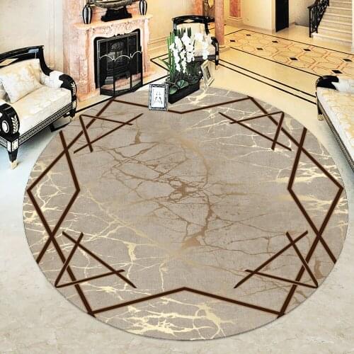 Marble Pattern Striped Carpet Washable Artificial Leather Non-Slip Bottom Digital Printed Foal Feather Fabric