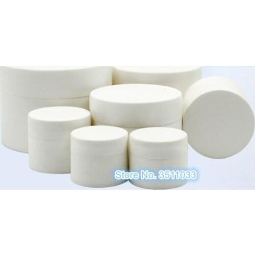 3g5g10g15g Empty Frosted White Cosmetic Facial Cream Container Plastic Round Skincare Cream Storage Bottle DIY Eye Cream Pot Jar