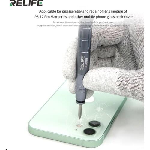 RELIFE RL-066 Blasting Pen Break Crack Demolishing Pen Back Cover Camera Glass Lens For iPhone 11 12 pro Repair Blasting Tools
