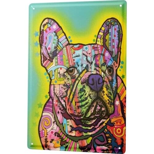 SINCE 2004 Tin Sign Metal Plate Decorative Sign Home Decor Plaques Ravtive Vet Practice French Bulldog