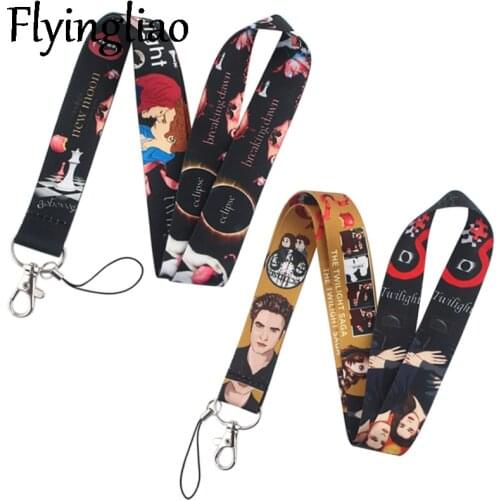 The Twilight Saga Keychain Lanyards Id Badge Holder ID Card Pass Gym Mobile Phone Badge Holder Key Strap Webbings Ribbons Gifts