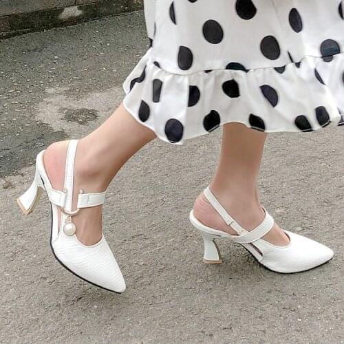 Big Size 11 12 13 14 ladies high heels women shoes woman pumps Elegant back empty lady with bale head and half single shoes