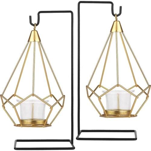 2Pcs Gold Candlestick Holders,Metal Candle Holder Taper Candle Holders Decorative Candlestick Holder For Home Decor