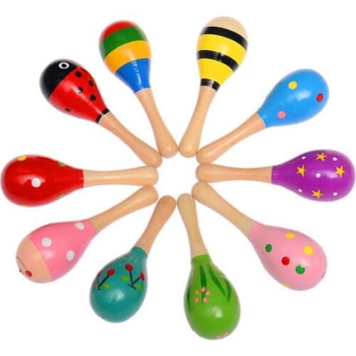 1 Pc Baby Music Toys Baby Toys Wooden Kid Child Sand Hammer Early Education Tool Rattle Musical Instrument Percussion Toy Gifts