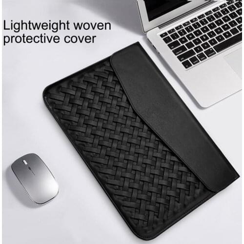 13 inch Dust-proof Braided Leather Sleeve Protective Case For Macbook Lenovo Air Pro ipad Laptop Cover Liner Bag Stain Resistant
