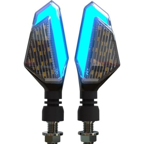 2PCs Universal Blinkers Warning Lamp Motorcycle LED Turn Signal Lights Daytime