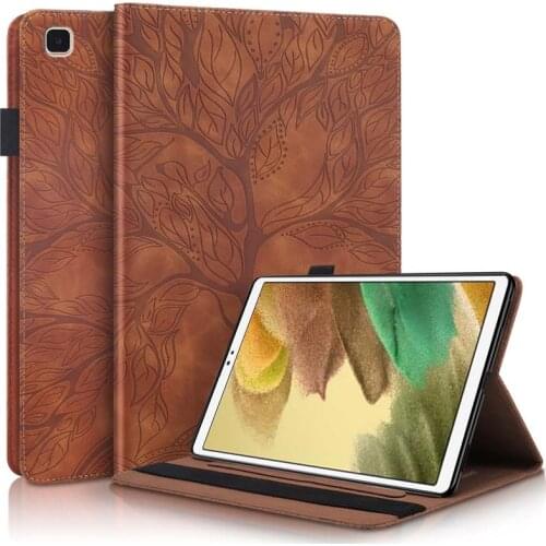 3D Tree Embossed Tablet Case For Samsung Galaxy Tab A7 Lite 8.7 inch 2021 SM-T220 SM-T225 Wallet Stand Cover