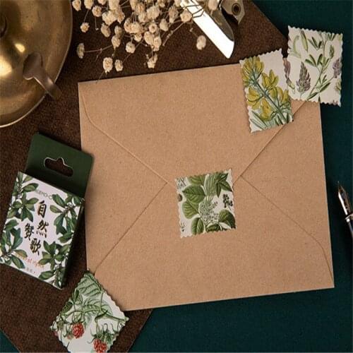 46pcs/box Nature Praise Boxed Label Stickers Diary Scrapbooking sticker Albums Phone Photo Deco stickers Childrens Sticker