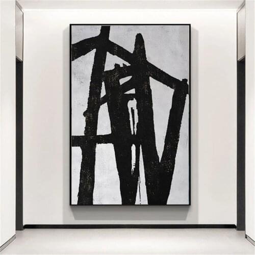 Abstract Oil Painting Modern Art Original Abstract Painting Large Canvas Painting Black and White Wall Art Abstract Canvas Art