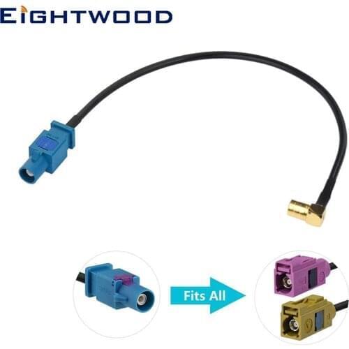 Eightwood Car Satellite Radio Antenna Cable 15cm, Fakra Z Male to SMB Female for Sirius XM Satellite Radio Stereo Receiver Tuner