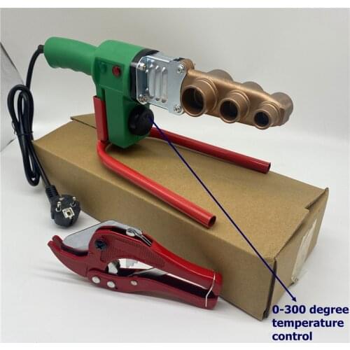 Free Shipping Temperature controled PPR Welding Machine, plastic pipe welding machine with a ppr cutter AC 220V 600W 20-32mm