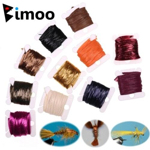 Bimoo 10cards Swiss Straw Raffia Fly Tying Absorbent Nymph Wing Cases Scuds Sowbugs Tying Materials for Crayfish Making
