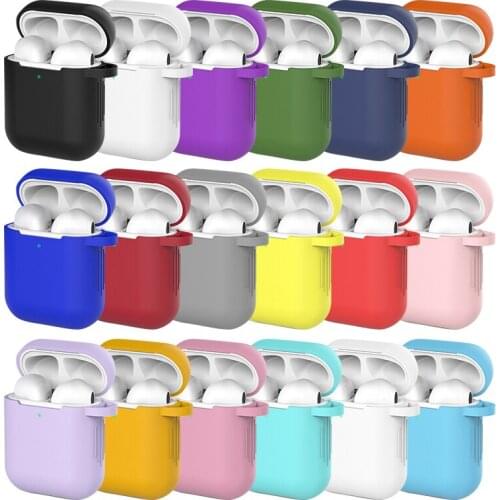 Earphone Case For Apple AirPods 1 2 Soft Silicone Cover Wireless Bluetooth Headphone Protective Case For AirPods 2 Air Pods Case