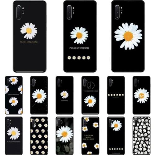 Black White Flower Daisy Phone Case For Samsung A31 A70 A20E S10 E S20 Plus Note 9 20