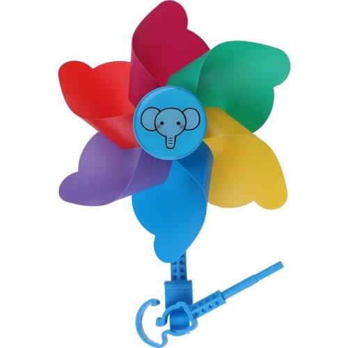 1pc PVC Colorful Pinwheel Windmill Wind-driven Toy For Bicycle Bike Scooter Gift For Boys Girls Baby