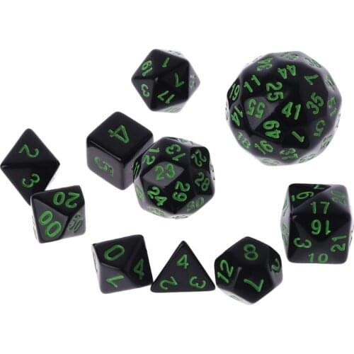10 Pcs/Set Game Dice Multi Sided Dices Mixing Party Games Club Gifts Creative Adult Children For Dungeon D & D Games Play