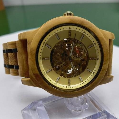 Elegant Wooden Mens Watches Sport Top Brand Luxury Metal Wristwatch Waterproof Date Display relogio masculino PT-01