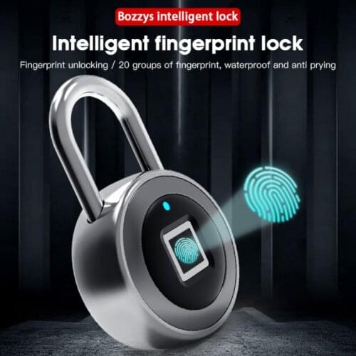 Fingerprint Padlock Electronic Intelligent Lock Waterproof Cabinet Lock App Control Smart Fingerprint Padlock Smart Home Securit