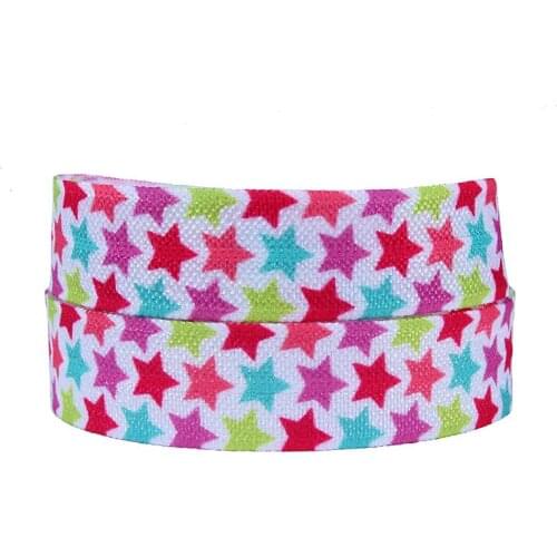 FLRA FOE Wholesale Christmas foe ribbon fold over elastic for hair accessory