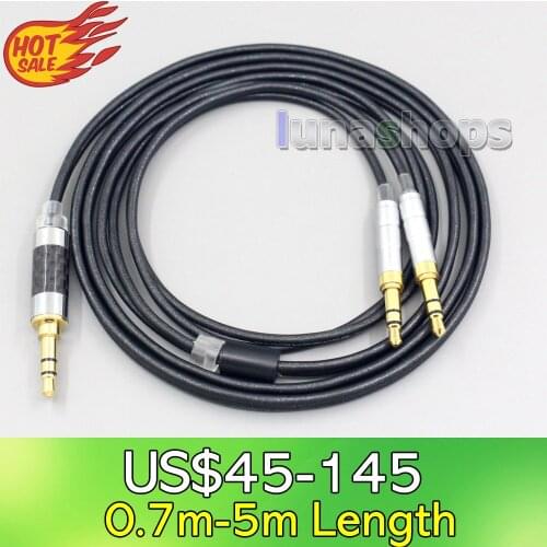 LN007134 2.5 3.5mm 4.4mm XLR Black 99% Pure PCOCC Earphone Cable For Final Audio D8000 AFDS D8000 pro Kennerton M12S