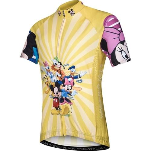 KEYIYUAN childrens sportswear men and women summer mountain bike short-sleeved shirt ladies riding a bicycle sweatshirt