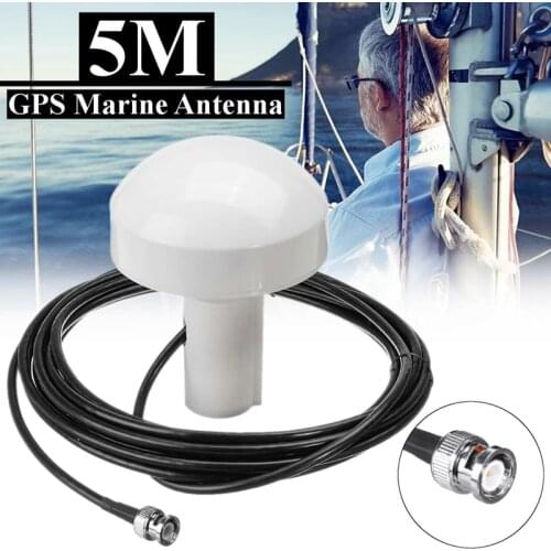 Ship GPS Active Marine Navigation Antenna Timing Antenna 1575+/-5 MHz 5M BNC Male Plug