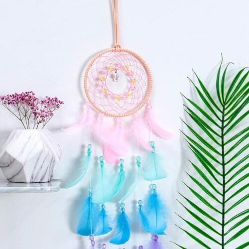 Dream Catcher Pendant Bohemian Bedroom Wall Hanging Piece Warm Dream Catcher Pendant Craft Gift