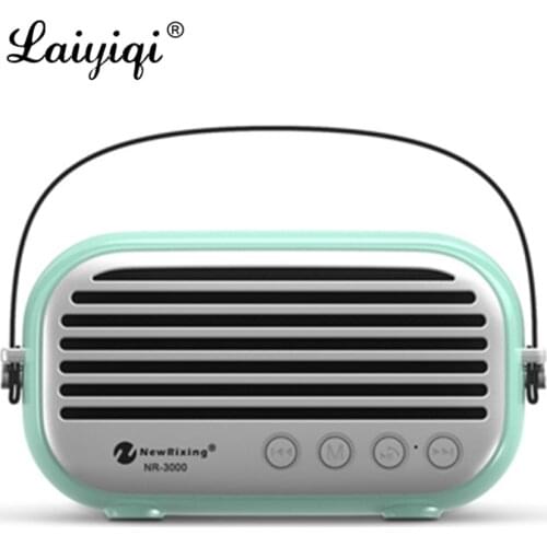 Laiyiqi Portable Belt 10W Wireless Bluetooth Speaker 3D Stereo loudspeaker Mini FM Radio MP3 Player Classical Vintage USB TF BT