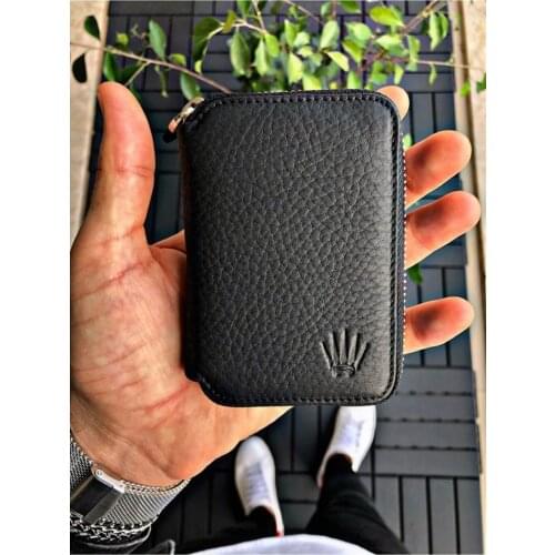 Summer Fashion Holiday Gift For Men Women Black Mini Wallet Card Holder Black
