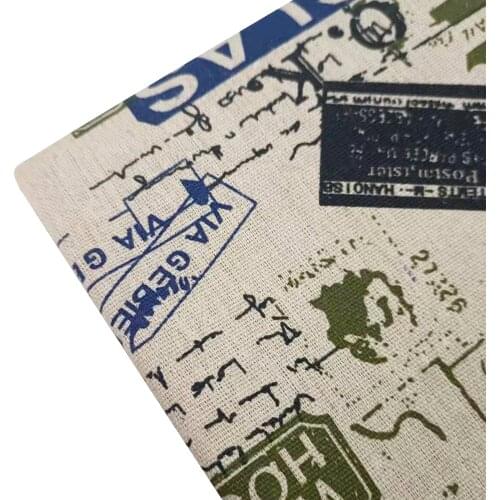 Linen Fabric For Patchwork Cotton Linen Sewing Fabric Newspaper Printed Canvas Cloth For DIY Quilting Home Textile Pillow Cover