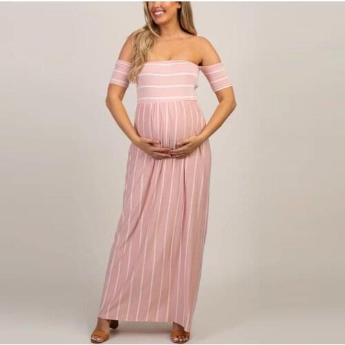 Fashion explosion models ladies sleeveless women big belly cool and comfortable beautiful pregnant women striped dress long