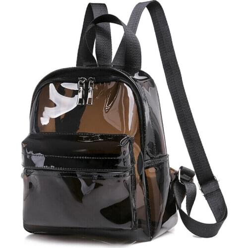 Fashion Clear Transparent PVC See Through Mini Backpack Cute School Book Bag AU