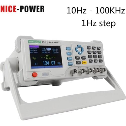 ET4510 110V/220V Benchtop Digital Bridge Desktop LCR Tester Meter 10Hz~100kHz Continuously adjustable frequency 1Hz Step ET4410