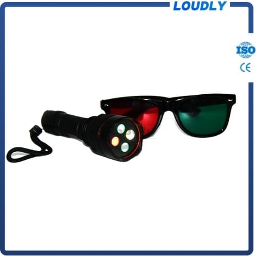 Loudly brand Portable Metal Amblyopia Optometry Worth 4 Dot Test with Red Green Glasses Torch Type