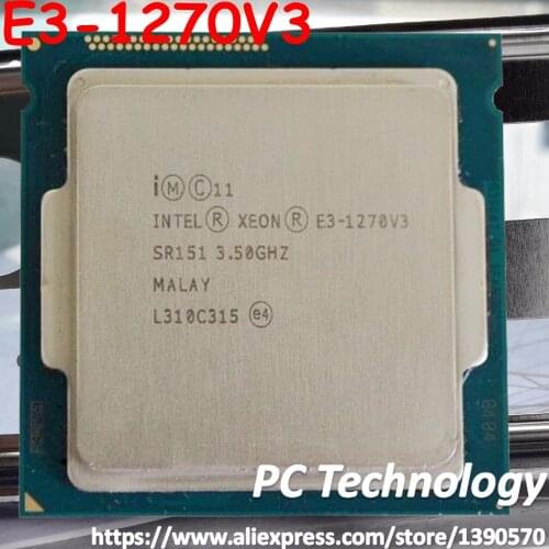 Original Intel Xeon E3-1270V3 CPU 3.50GHz 8M LGA1150 Quad-core Desktop E3-1270 V3 processor Free shipping E3 1270V3 E3 1270 V3
