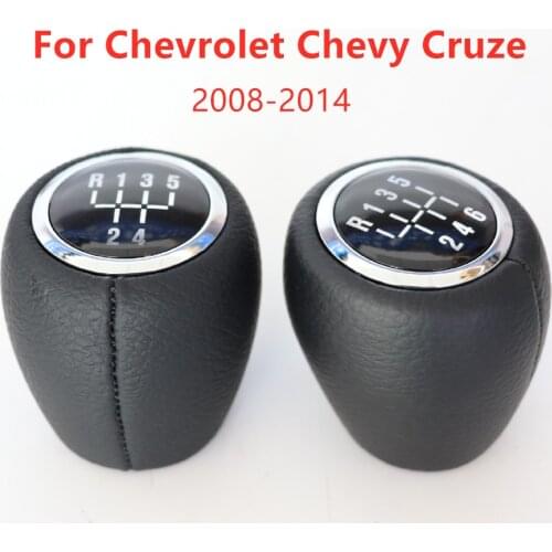 5/6 Speed PU Leather Gear Shift Knob for Chevrolet Chevy Cruze 2008 2009 2010 2011 2012 2013 2014 Car Handball Cover Accessories