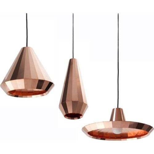 Nordic Modern Designer Rose Gold Glass Pendant Light Hanging Lamp for Hall Loft Decoration Room Kitchen Dining Room Living Room