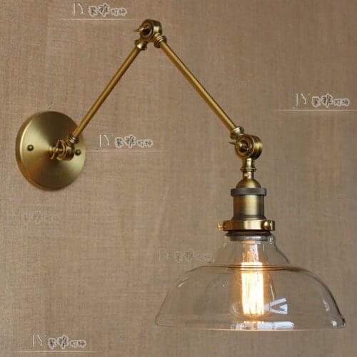 E27 Vintage Industrial Wall Lamp Loft Creative Swing Arm Sconce Balcony Stair Porch Restaurant Bar Bedroom Wall Light Home Light