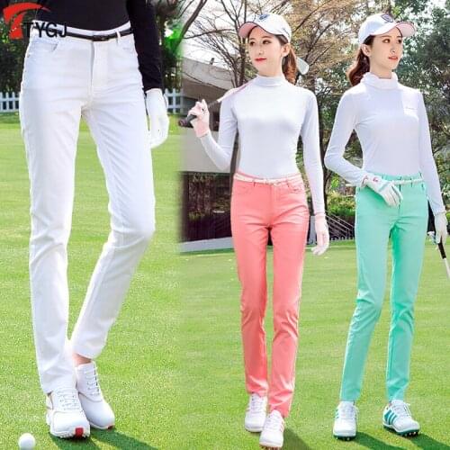 Women Slim Long Pants spring summer High Elasticity Golf Wear Thicken Golf Pencil Pants thin Tennis Lady Clothes Trousers