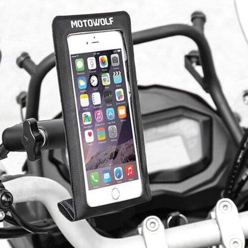 1PCS Motorcycle Bicycle Waterproof Rainproof Mobile Phone Navigation Bracket Mobile Phone Bag Clear Stable Touch Screen Outdoor