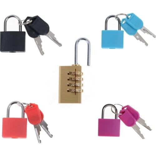 4 Dial Digit Password Lock Combination Suitcase Luggage Metal Code Padlock Brass Steel Cupboard Cabinet Locker