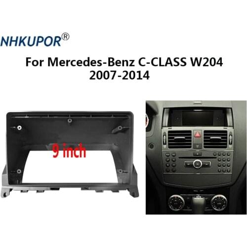 9 inch Auto Radio Fascia For Mercedes-Benz C-CLASS W204 2007-2014 Car Multimedia Player Refit Center Console Holder Frame Kit