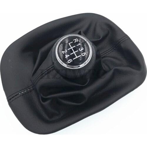 Free Shipping 6 Speed Gear Shift Knob Gaitor Cover Black For VW PASSAT B5