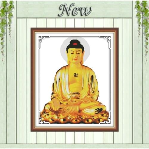 Buddha Buddhism belief lucky decor painting counted printed on canvas DMC 11CT 14CT Cross Stitch kits needlework embroidery Sets