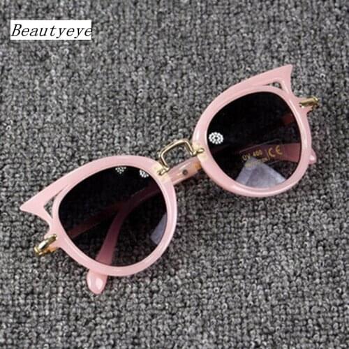 Beautyeye Kids Sunglasses Girls Brand Cat Eye Children Glasses Boys UV400 Lens Baby Sun Glasses Cute Eyewear Shades Goggles